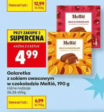 Biedronka Galaretka z sokiem owocowym w czekoladzie Meltié, 190 g oferta