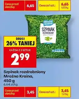 Biedronka Szpinak rozdrobniony Mroźna Kraina 450 g oferta