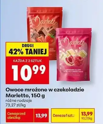 Biedronka Owoce mrożone w czekoladzie Marletto, 150 g oferta