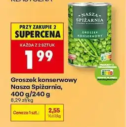Biedronka Groszek konserwowy Nasza Spiżarnia 400 g / 240 g oferta
