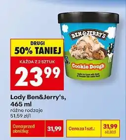 Biedronka Lody Ben&Jerry’s, 465 ml oferta