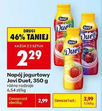 Biedronka Napój Jogurtowy Jovi Duet 350 g oferta
