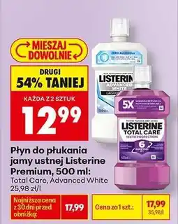 Biedronka Płyn do płukania jamy ustnej Listerine Premium , 500 ml oferta