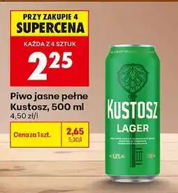 Biedronka Piwo jasne pełne Kustosz, 500 ml oferta