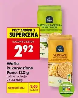 Biedronka Wafle kukurydziane Pano, 120 g oferta