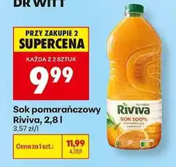 Biedronka Sok pomarańczowy Riviva, 2,8 l oferta