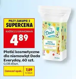 Biedronka Płatki kosmetyczne dla niemowląt Dada Everyday 60 szt oferta