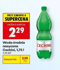 Biedronka Woda średnio nasycona Cechini, 1,75 l oferta