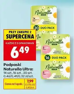 Biedronka Podpaski Naturella Ultra oferta