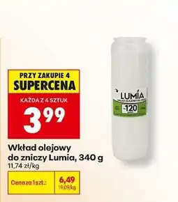 Biedronka Wkład olejowy do zniczy Lumia , 340 g oferta