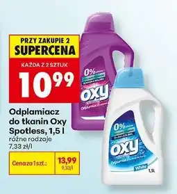 Biedronka Odplamiacz do tkanin Oxy Spotless, 1,5 l oferta