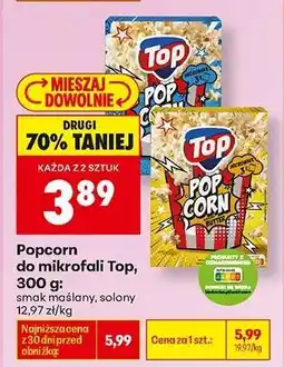 Biedronka Popcorn do mikrofali Top, 300 g oferta