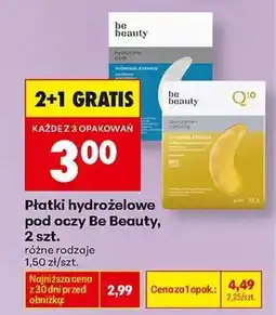 Biedronka Płatki hydrożelowe pod oczy Be Beauty, 2 szt oferta