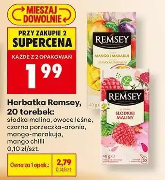 Biedronka Herbatka Remsey, 20 torebek oferta