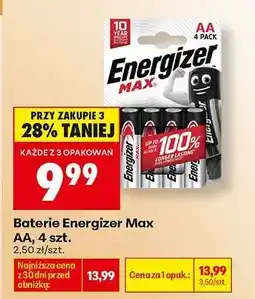Biedronka Baterie Energizer Max AA, 4 szt oferta