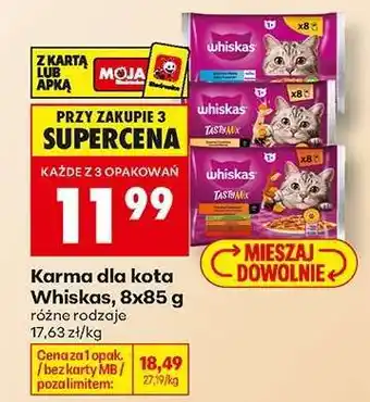 Biedronka Karma dla kota Whiskas, 8x85 g oferta