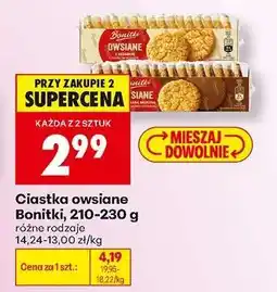 Biedronka Ciastka owsiane Bonitki, 210-230 g oferta