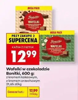 Biedronka Wafelki w czekoladzie Bonitki, 600 g oferta