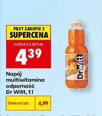 Biedronka Napój multiwitamina odporność Dr Witt, 1l oferta