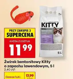 Biedronka Żwirek bentonitowy Kitty o zapachu lawendowym, 5 l oferta