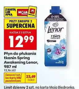 Biedronka Płyn do płukania tkanin Spring Awakening Lenor, 987 ml oferta