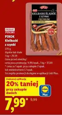 Lidl PIKOK Kiełbaski z szynki oferta