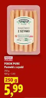 Lidl PIKOK PURE Parówki z szynki oferta