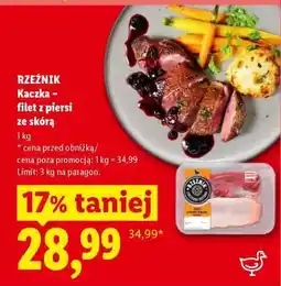 Lidl Rzeźnik Kaczka – filet z piersi ze skórą oferta