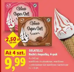 Lidl GELATELLI Rożki z kopułką, 4-pak oferta