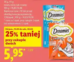 Lidl Dreamies Meaty Sticks lub Creamy oferta