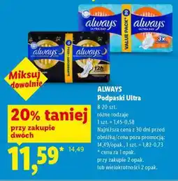 Lidl ALWAYS Podpaski Ultra oferta