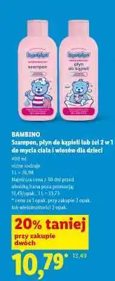 Lidl BAMBINO Szampon, płyn do kąpieli lub żel 2 w 1 oferta