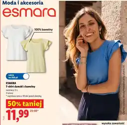 Lidl ESMARA T-shirt damski z bawełny oferta