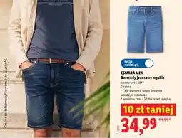 Lidl ESMARA MEN Bermudy jeansowe męskie oferta