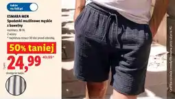 Lidl ESMARA MEN Spodenki muślinowe męskie z bawełny oferta