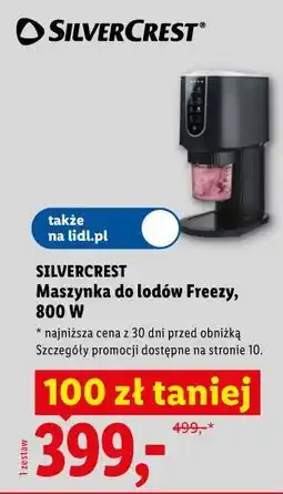 Lidl SILVERCREST Maszynka do lodów Freezy, 800 W oferta