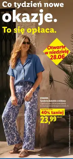 Lidl ESMARA Spodnie damskie z wiskozy oferta