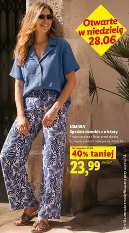 Lidl ESMARA Spodnie damskie z wiskozy oferta