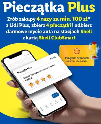 Pieczątka Plus - Darmowe mycie auta na stacjach Shell