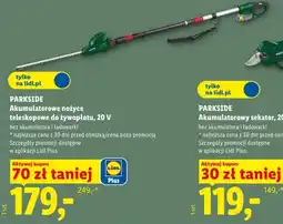 Lidl PARKSIDE Akumulatorowe nożyce teleskopowe do żywopłotu, 20 V oferta