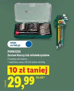 Lidl PARKSIDE Zestaw kluczy lub miniwkrętaków oferta