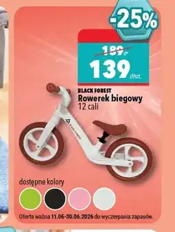 Biedronka Rowerek biegowy Black forest oferta