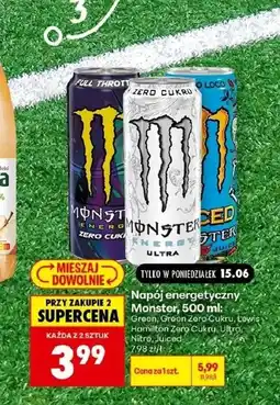 Biedronka Napój energetyczny Monster oferta