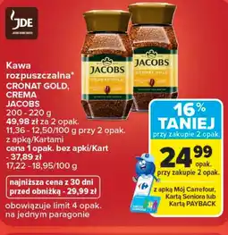 Carrefour Kawa rozpuszczalna Jacobs oferta