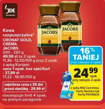 Carrefour Kawa rozpuszczalna Jacobs oferta