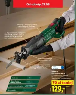 Lidl Piła szablasta Parkside oferta