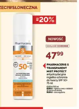 Ziko Dermo Mgiełka ochronna do twarzy Pharmaceris S Transparent Mist Protect SPF 50+ oferta