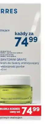 Ziko Dermo Krem do twarzy Korres Santorini Grape zmniejszający widoczność porów oferta