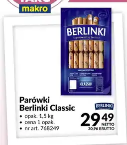 Makro Parówki Berlinki Classic oferta