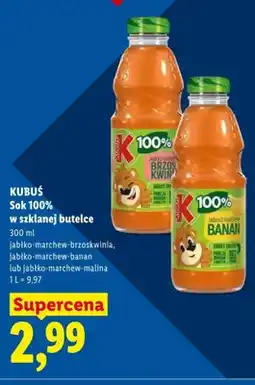 Lidl Sok Kubuś 100% jabłko-marchew-banan oferta
